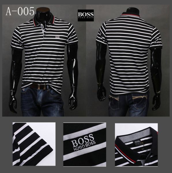 CAMISA POLO HUGO BOSS PRETO E BRANCA