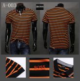 CAMISA POLO HUGO BOSS PRETO E LARANJA