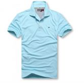 CAMISA POLO TOMMY H.  AZUL CLARO