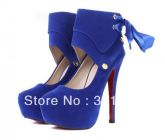 ANKLE BOOTS AZUL COM FITAS